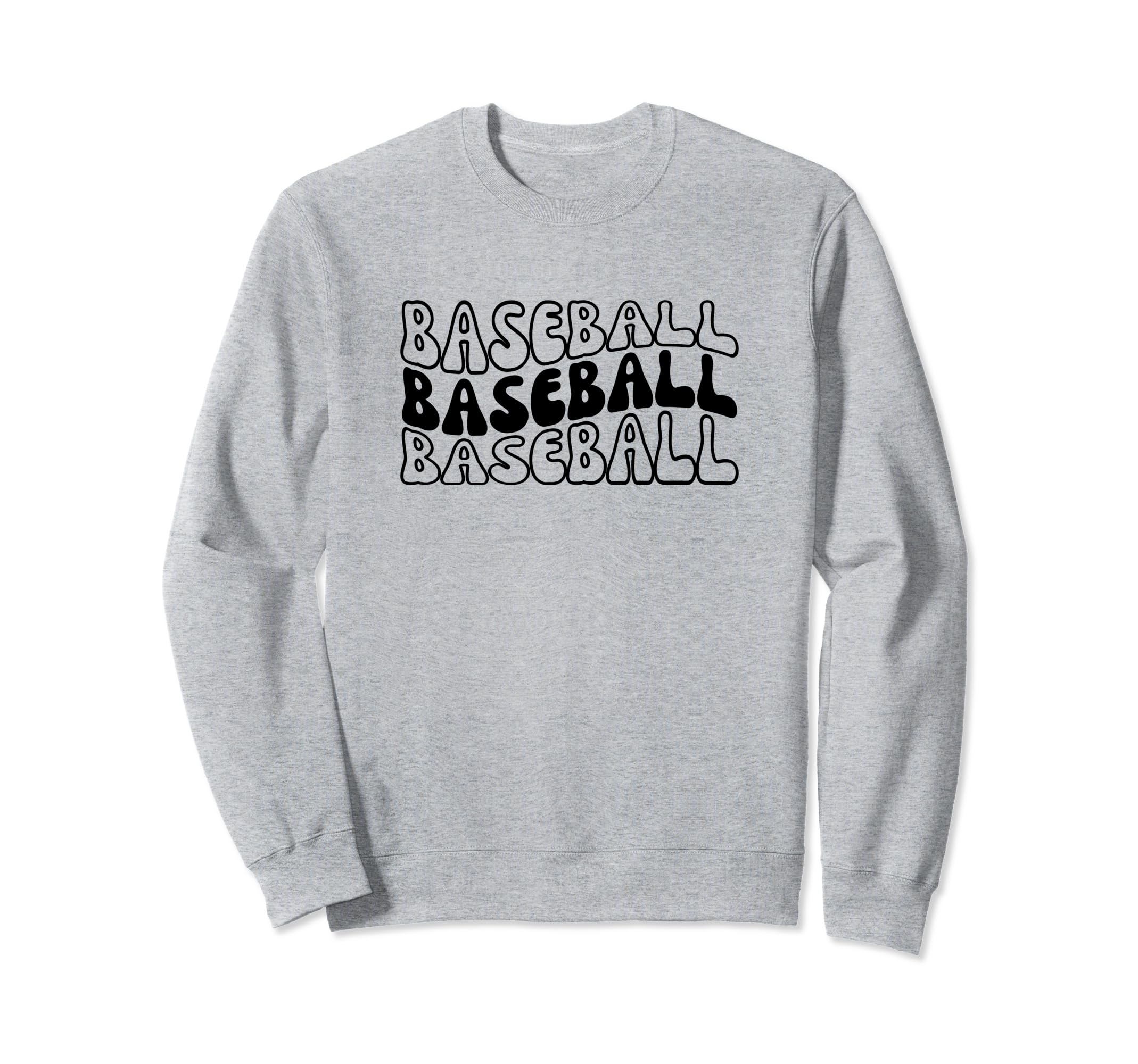 Baseball Mama Groovy Baseball Mom Sweatshirt - Minimalist Print for Adults - T-Shirt, Sweatshirt, Hoodie