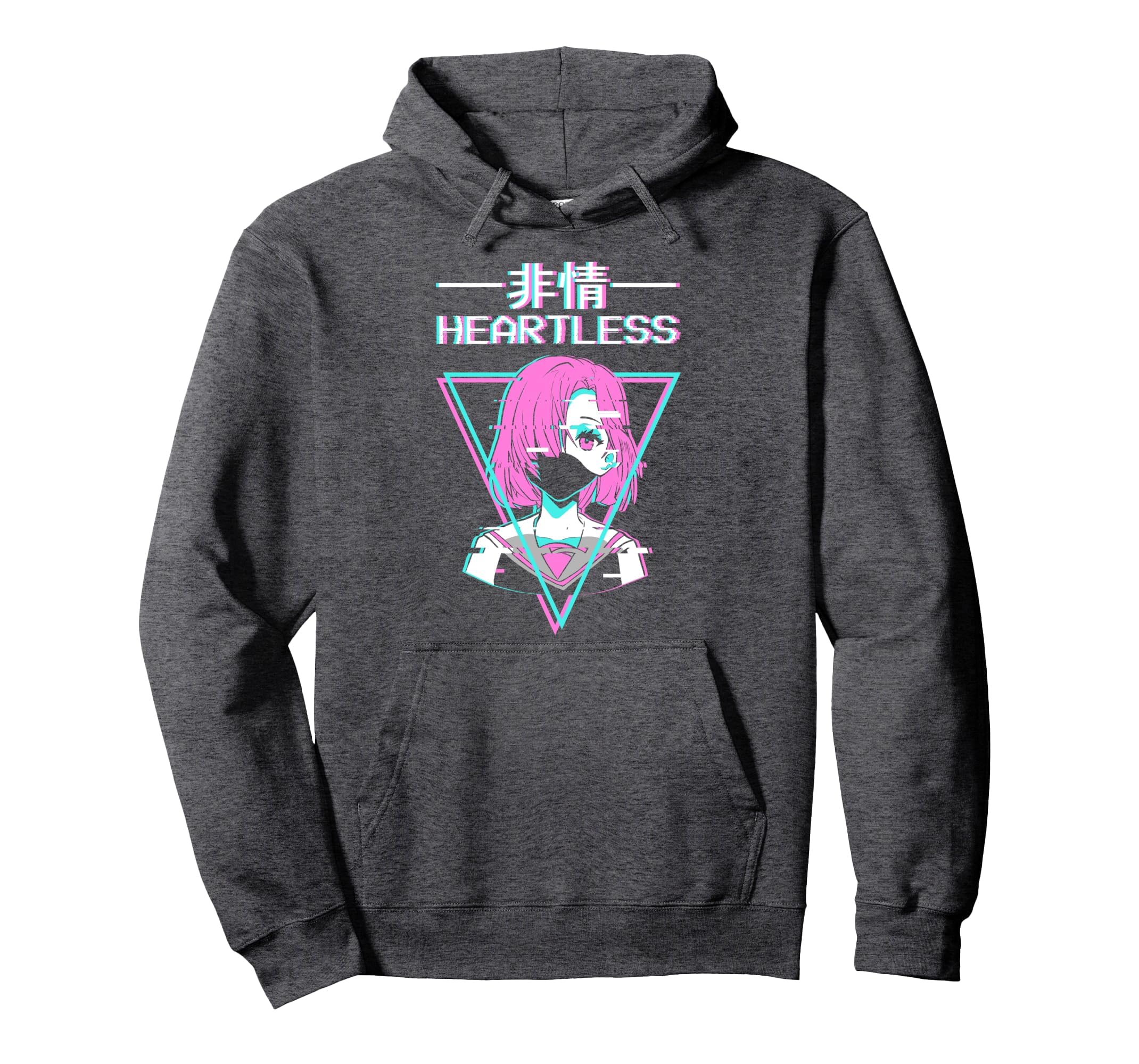 Sad Anime Japanese Vaporwave Aesthetic Hoodie - Trendy Graphic Men Women - T-Shirt, Sweatshirt, Hoodie