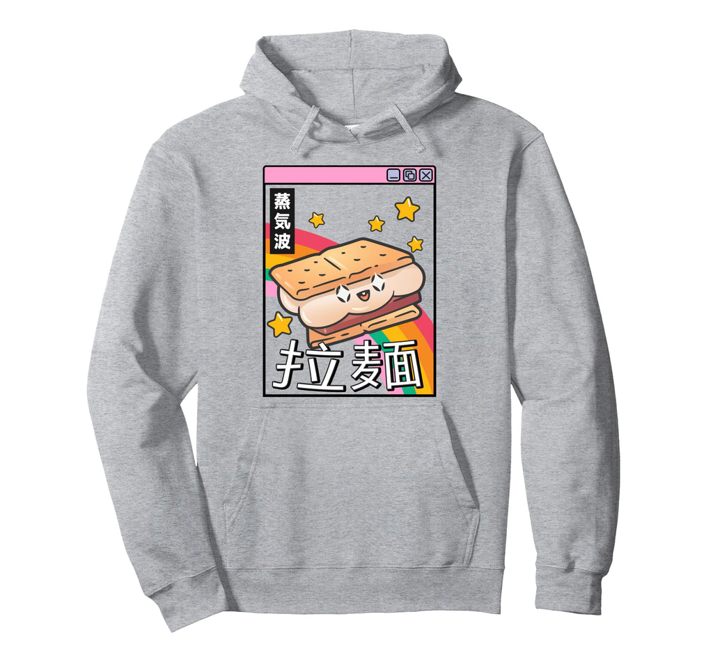 Japanese Smore Kawaii Grid Vaporwave Hoodie - Custom Art Print Unisex - T-Shirt, Sweatshirt, Hoodie