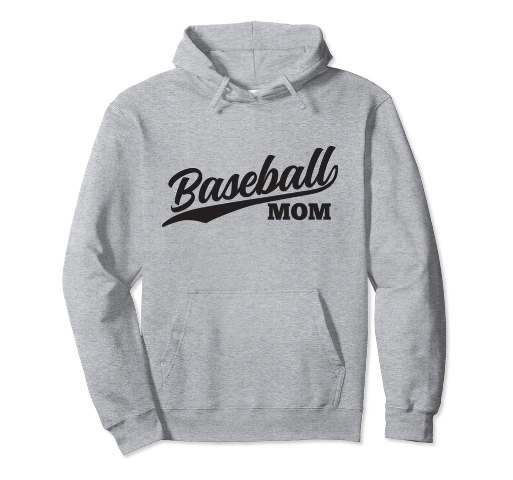 Baseball Mom 1970S Cursive Font Hoodie - Casual Everyday Wear Men Women - T-Shirt, Sweatshirt, Hoodie