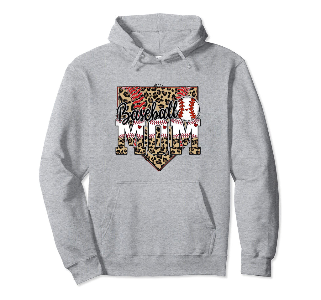 Baseball Mom Leopard Cheetah Hoodie - Novelty Apparel Men Women - T-Shirt, Sweatshirt, Hoodie