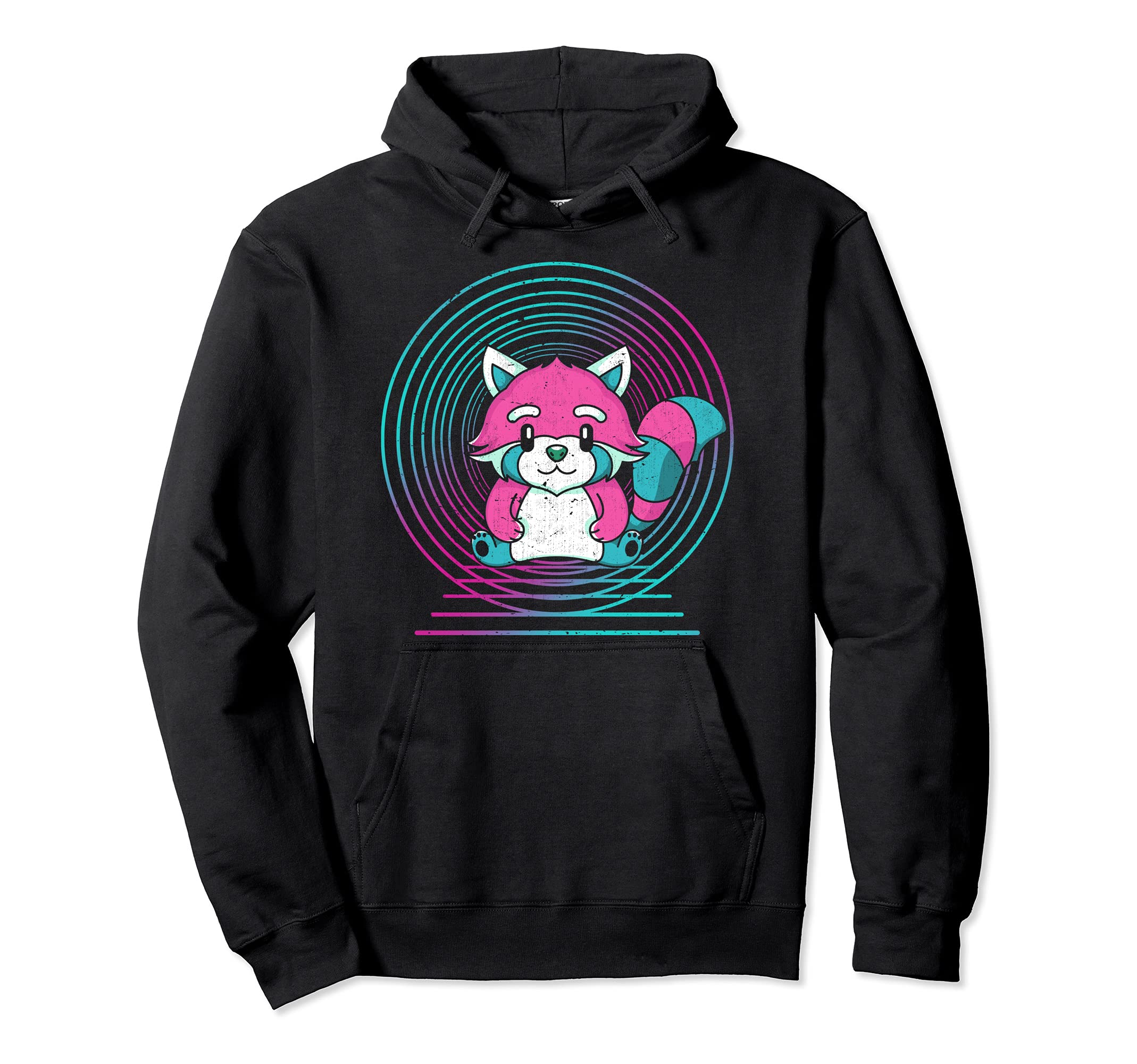 90S Art Red Panda Lover Chinese Hoodie - Custom Art Print for Adults - T-Shirt, Sweatshirt, Hoodie