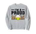 Im Proud Mom Softball Baseball Sweatshirt - Aesthetic Graphic for Adults - T-Shirt, Sweatshirt, Hoodie