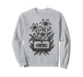 Cassette Tape Flowers Music 80S Sweatshirt - Fun Novelty Design for Adults - T-Shirt, Sweatshirt, Hoodie