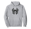 Bat Coquette Bow Halloween Bow Black Lace Hoodie - Trendy Graphic Unisex - T-Shirt, Sweatshirt, Hoodie