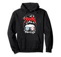 Mom Life Messy Bun Hair Baseball Hoodie - Unique Graphic for Adults - T-Shirt, Sweatshirt, Hoodie