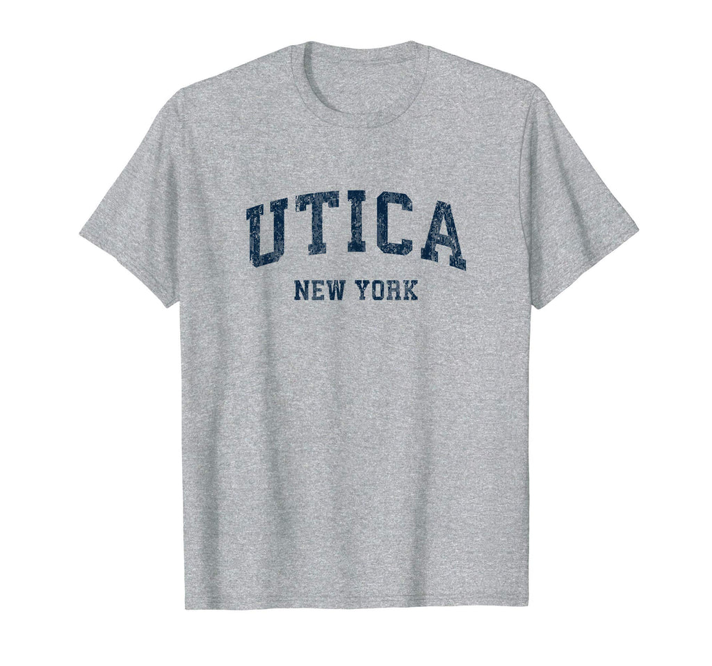 Utica New York Ny Varsity Sports Navy T-Shirt - Custom Art Print for Adults - T-Shirt, Sweatshirt, Hoodie