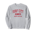 Surf City North Carolina Nc Sports Red Sweatshirt - Trendy Graphic Unisex - T-Shirt, Sweatshirt, Hoodie