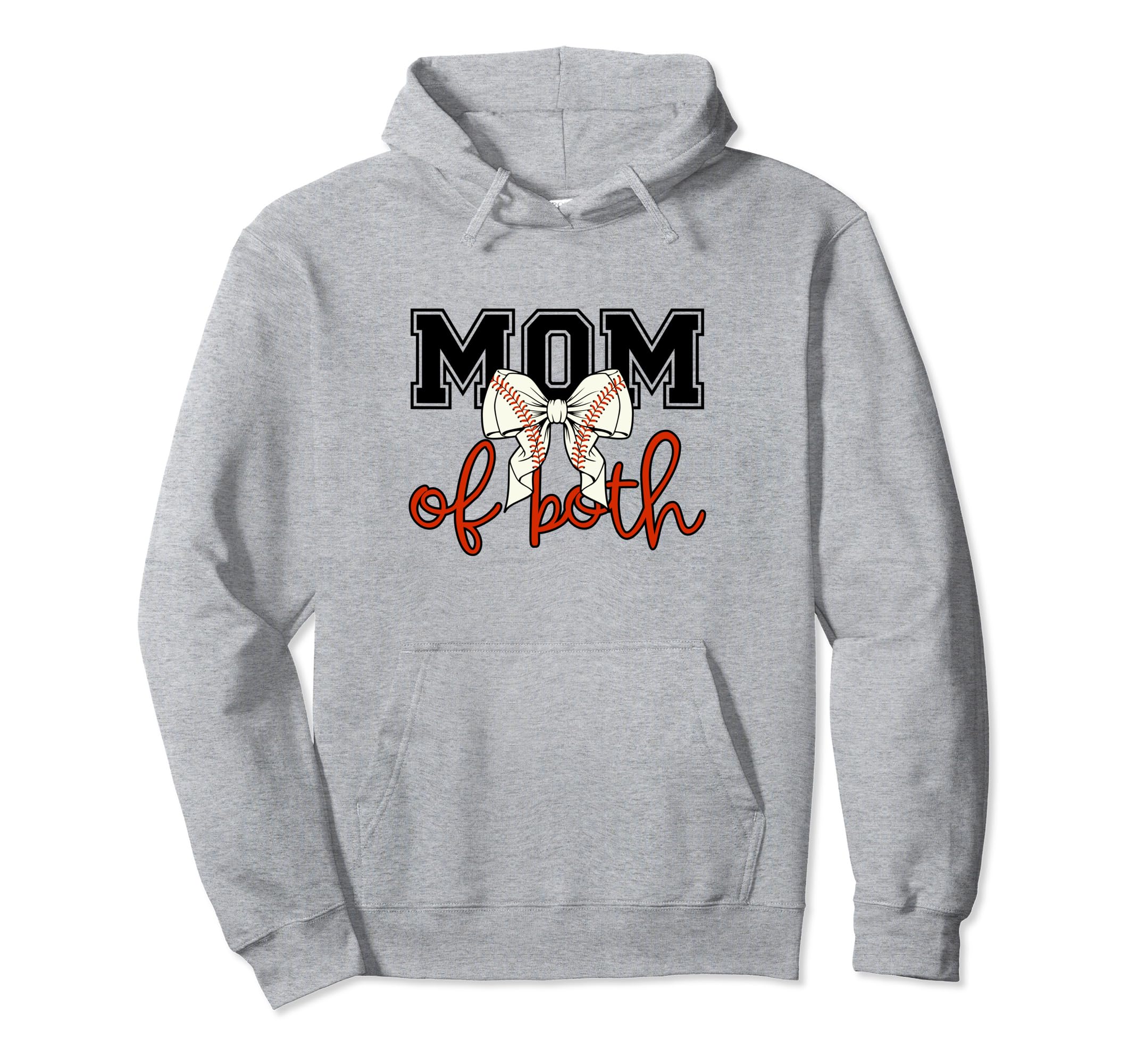 Mom Both Softball Baseball Mama Moms Hoodie - Aesthetic Graphic for Adults - T-Shirt, Sweatshirt, Hoodie