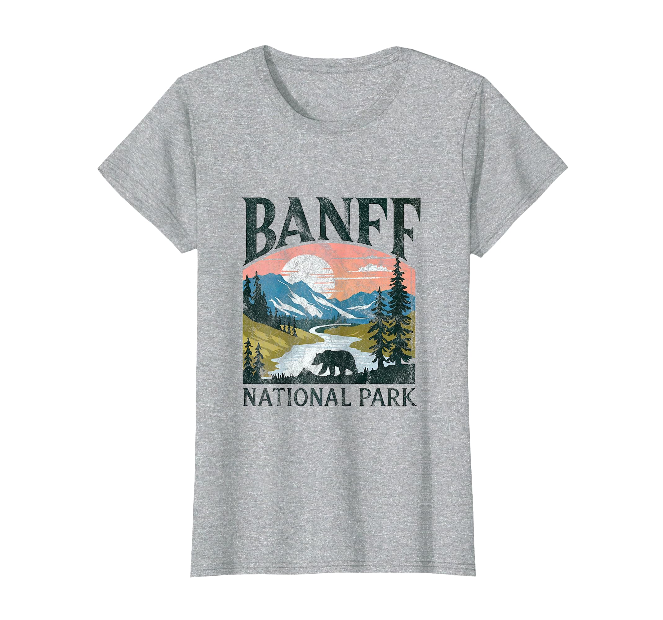 Banff National Park Bear Nature Sunset T-Shirt - Trendy Graphic Men Women - T-Shirt, Sweatshirt, Hoodie