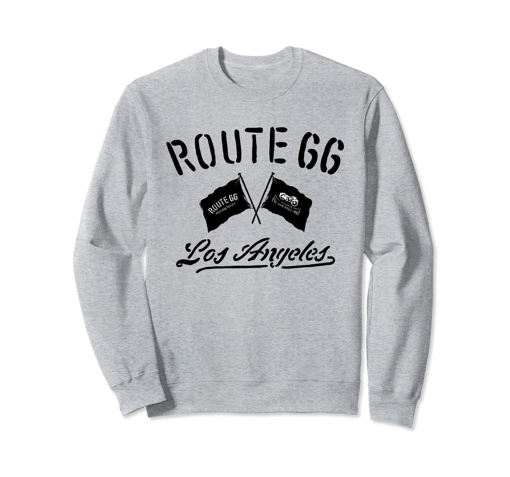 Route 66 Motorcycle Flags Los Sweatshirt - Minimalist Print Men Women - T-Shirt, Sweatshirt, Hoodie