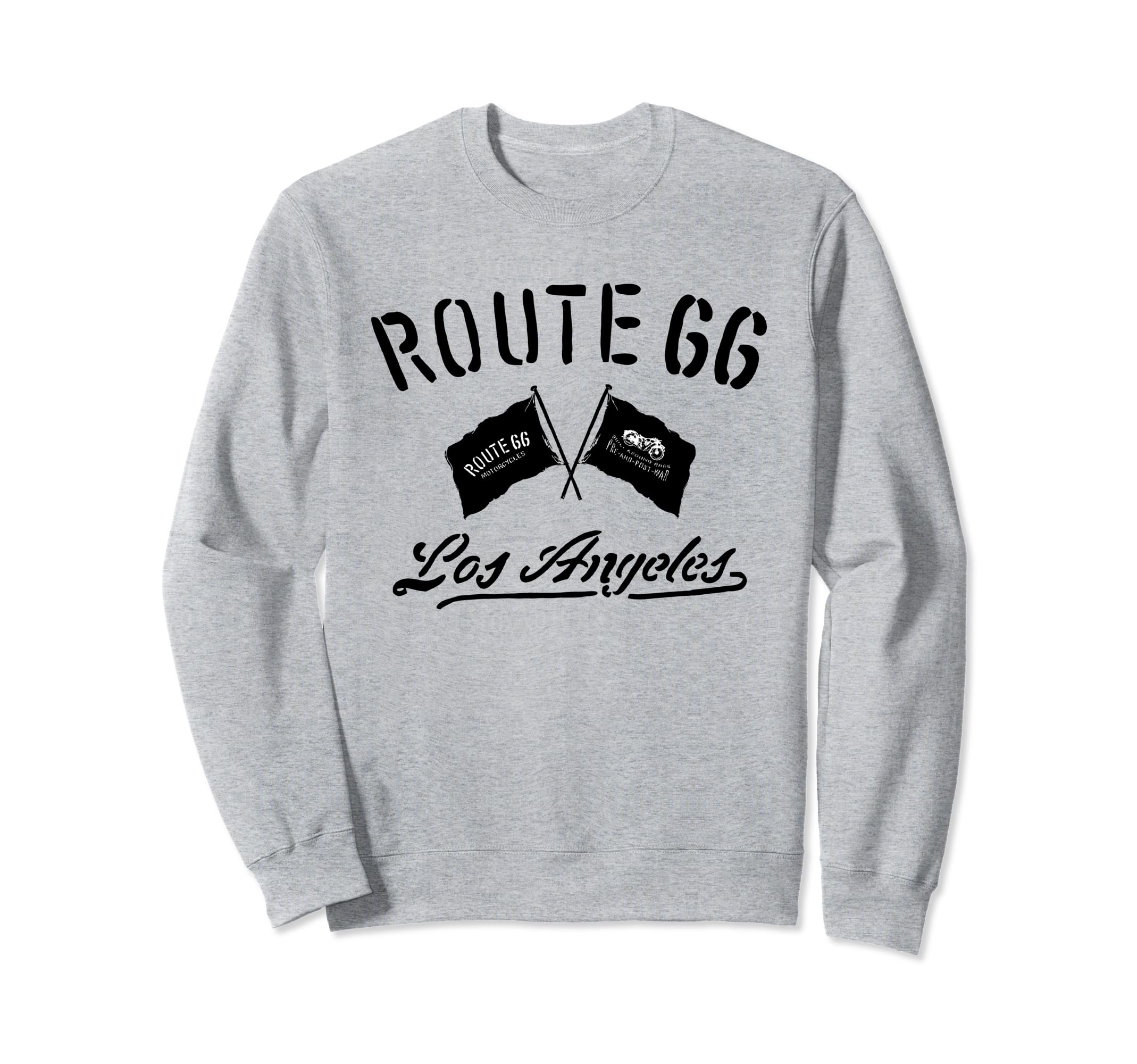 Route 66 Motorcycle Flags Los Sweatshirt - Minimalist Print Men Women - T-Shirt, Sweatshirt, Hoodie