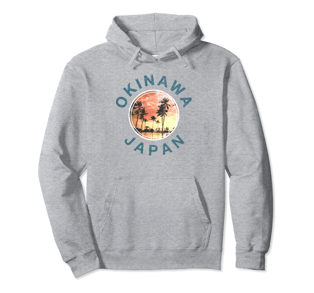 Okinawa Japan Sunset Hoodie - Minimalist Print Men Women - T-Shirt, Sweatshirt, Hoodie