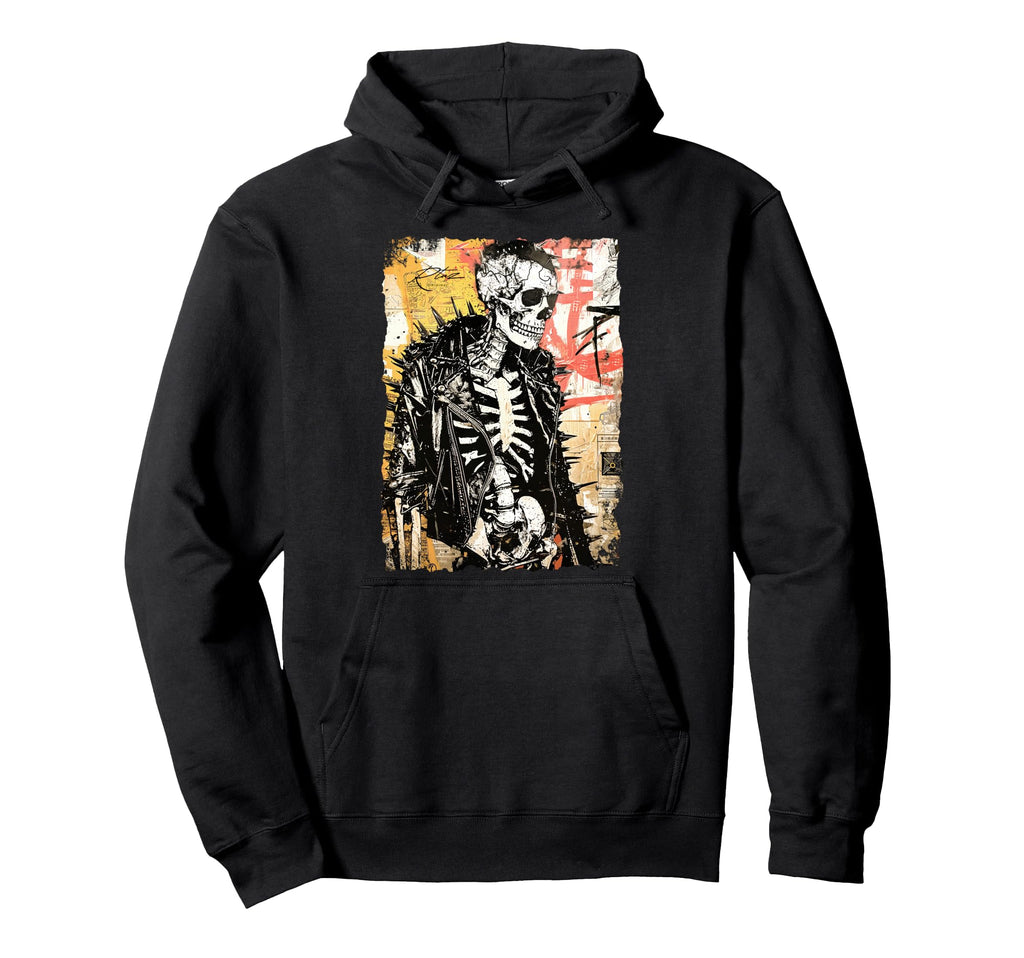 Aesthetic Streetwear Skull Hoodie - Minimalist Print Unisex - T-Shirt, Sweatshirt, Hoodie