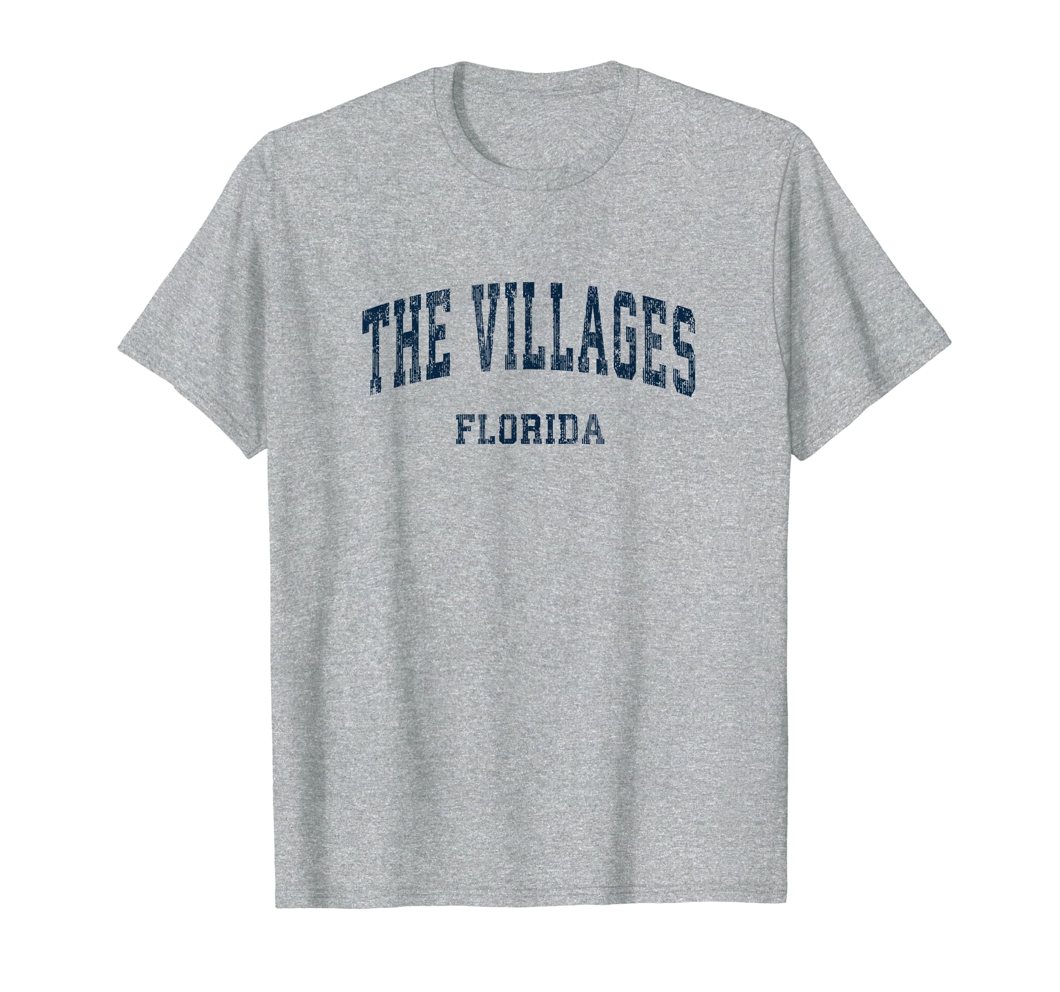 Villages Florida Fl Varsity Sports Navy T-Shirt - Custom Art Print Unisex - T-Shirt, Sweatshirt, Hoodie