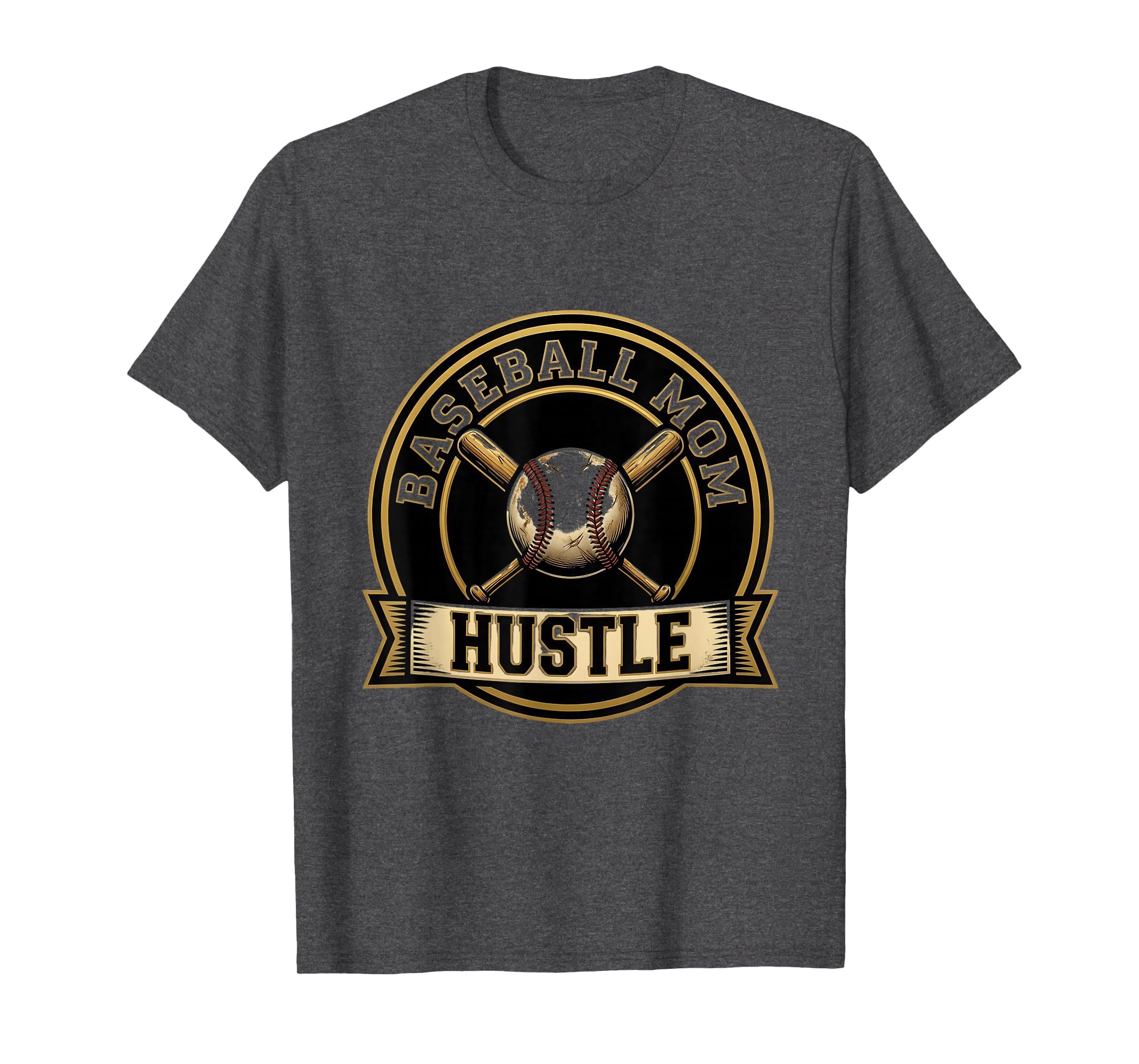 Baseball Mom Hustle Proud Sports Parent T-Shirt - Trendy Graphic Unisex - T-Shirt, Sweatshirt, Hoodie