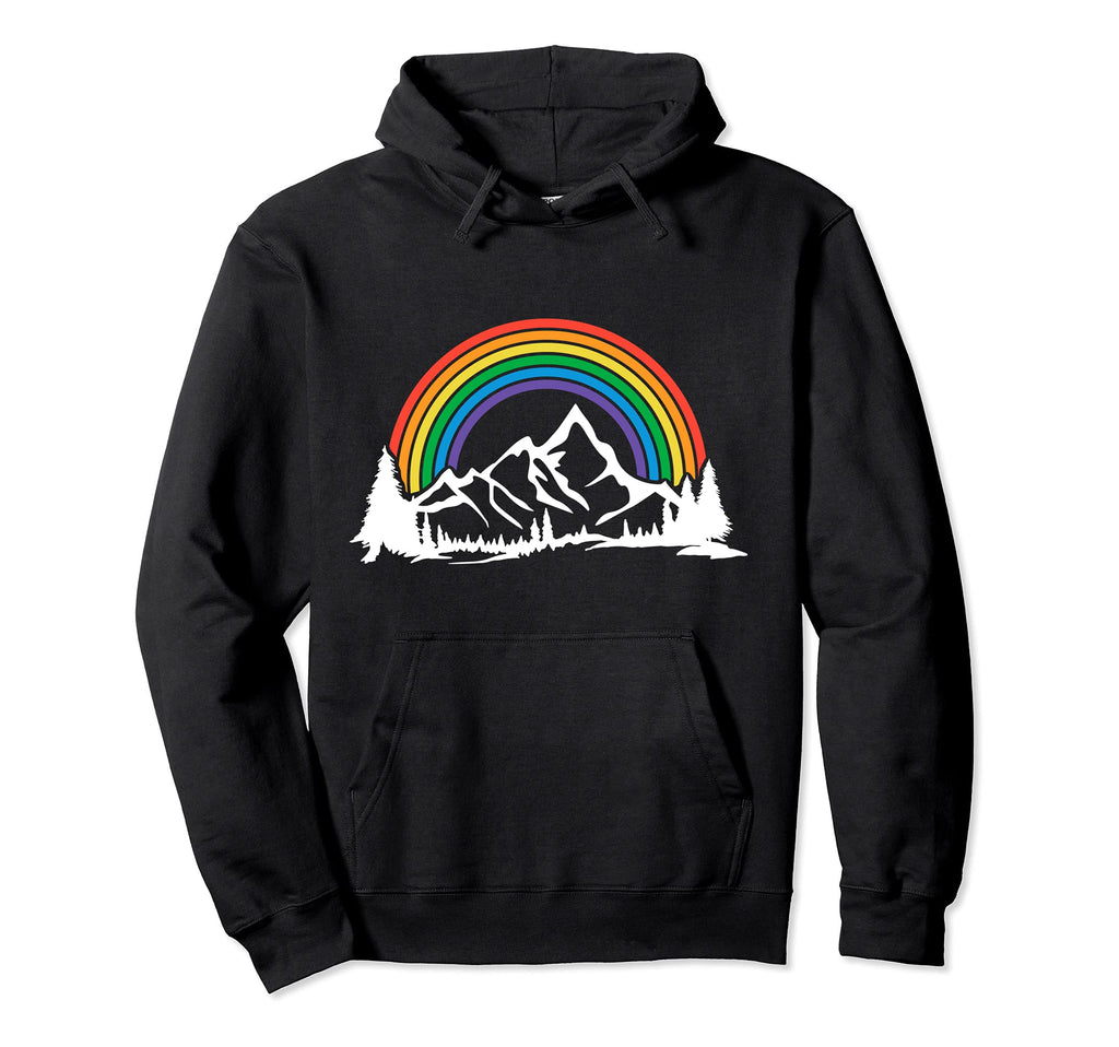 Gay Pride Hiking Camping Backpacking Hoodie - Custom Art Print Men Women - T-Shirt, Sweatshirt, Hoodie