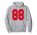 88 Outline Number 88 Varsity Fan Sports Hoodie - Streetwear Style Unisex - T-Shirt, Sweatshirt, Hoodie
