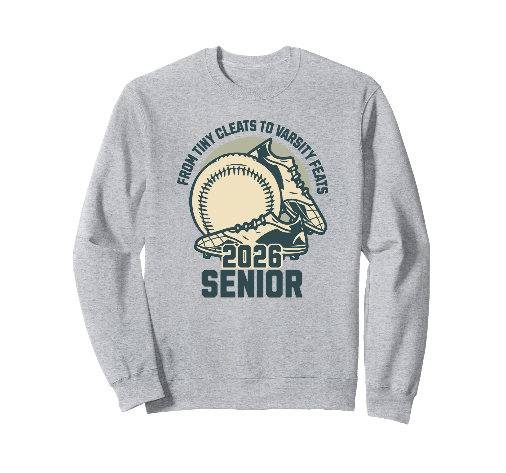Baseball Senior 2026 Tiny Cleats Sweatshirt - Novelty Apparel for Adults - T-Shirt, Sweatshirt, Hoodie