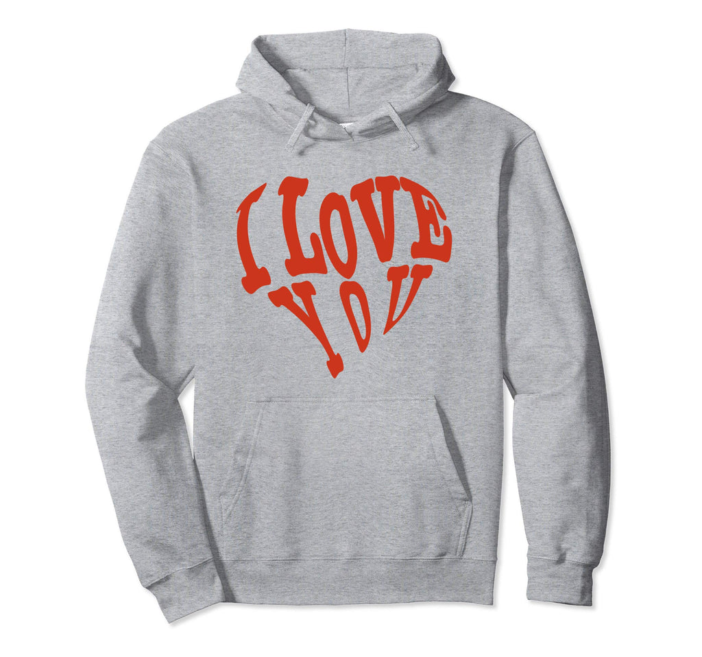 I Love You Heart Squiggly Words Hoodie - Novelty Apparel Men Women - T-Shirt, Sweatshirt, Hoodie