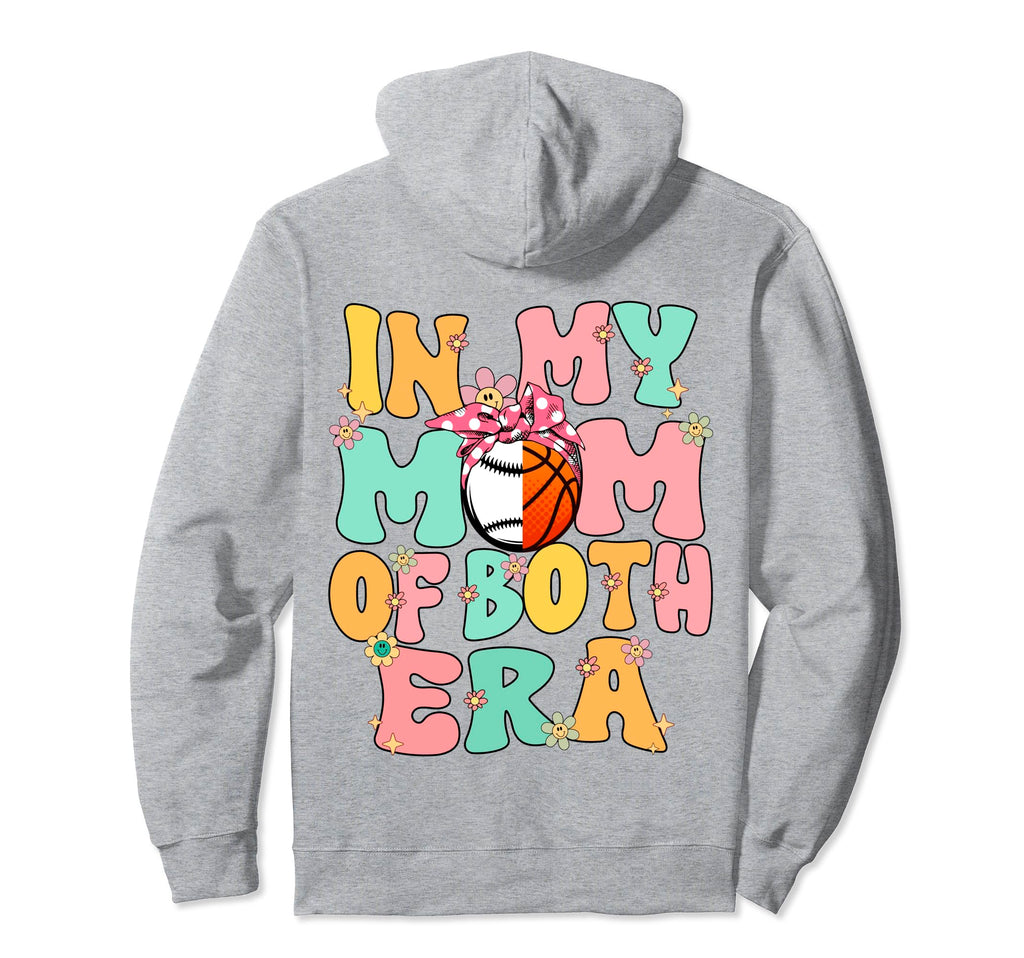 My Mom Both Era Groovy Baseball Hoodie - Novelty Apparel for Adults - T-Shirt, Sweatshirt, Hoodie