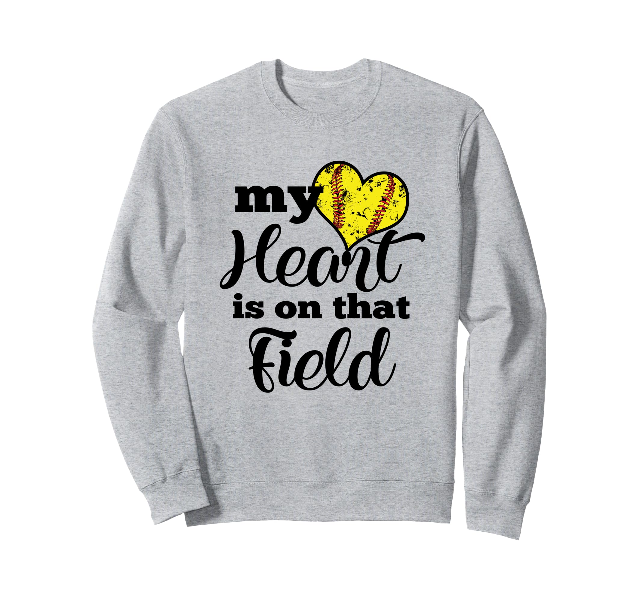 Baseball Parent Mom Dad My Heart Is Sweatshirt - Trendy Graphic Men Women - T-Shirt, Sweatshirt, Hoodie