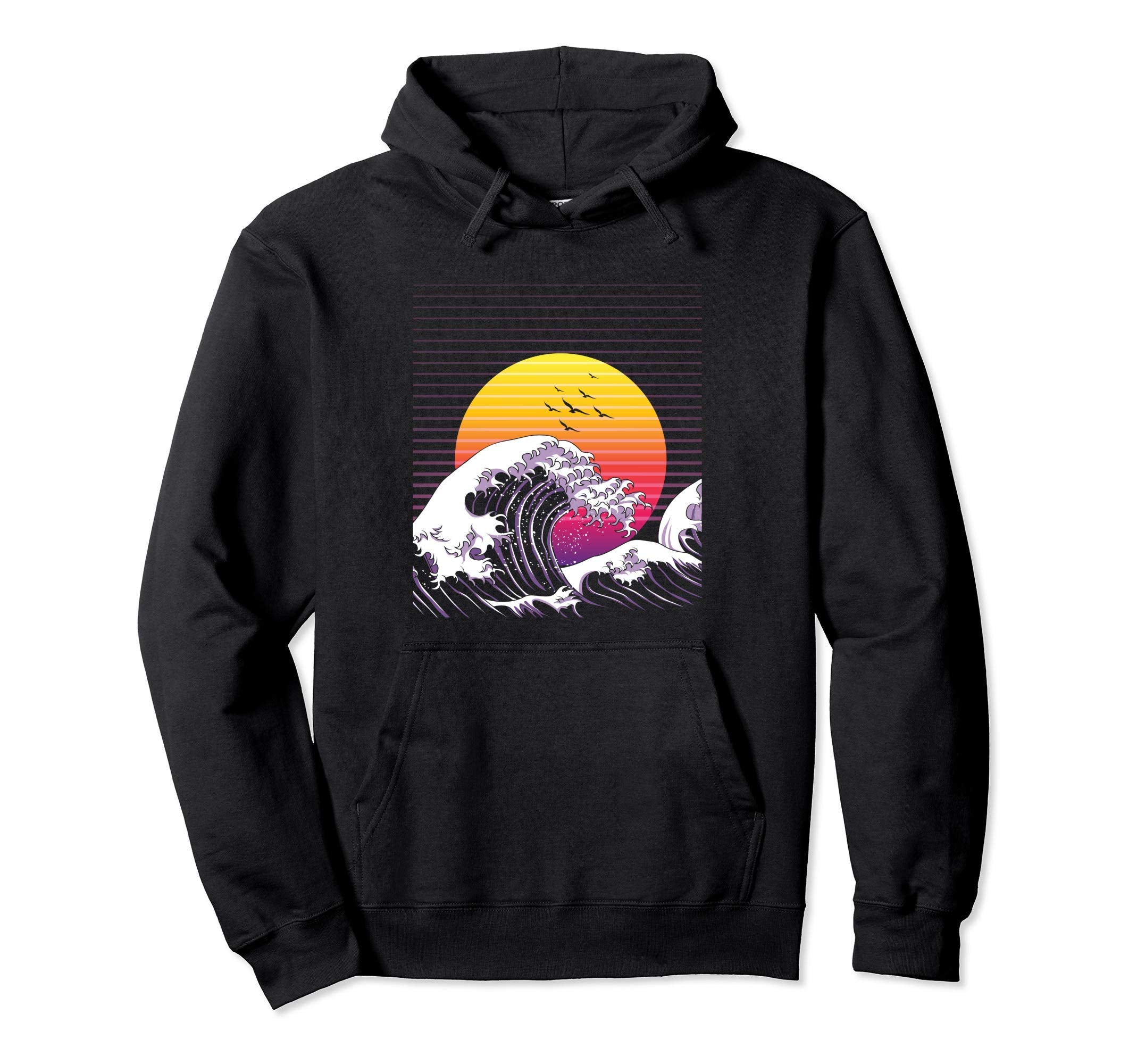 Great Wave Off Kanagawa Japanese Art Hoodie - Fun Novelty Design Men Women - T-Shirt, Sweatshirt, Hoodie