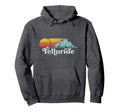 Telluride Distressed Vibe Mountains 80S Hoodie - Minimalist Print Unisex - T-Shirt, Sweatshirt, Hoodie