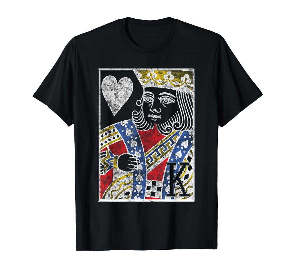 King Hearts Distressed Playing Card T-Shirt - Trendy Graphic for Adults - T-Shirt, Sweatshirt, Hoodie