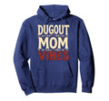 Dugout Mom Vibes Baseball Mom Hoodie - Custom Art Print Unisex - T-Shirt, Sweatshirt, Hoodie
