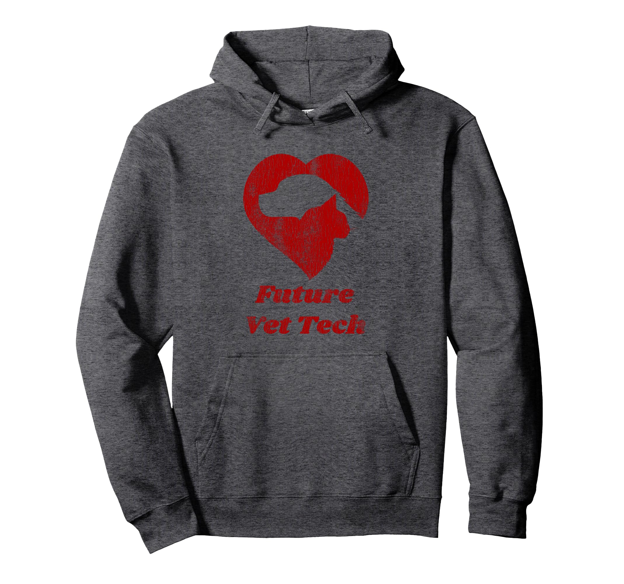 Future Vet Tech Worn Distressed Hoodie - Unique Graphic for Adults - T-Shirt, Sweatshirt, Hoodie