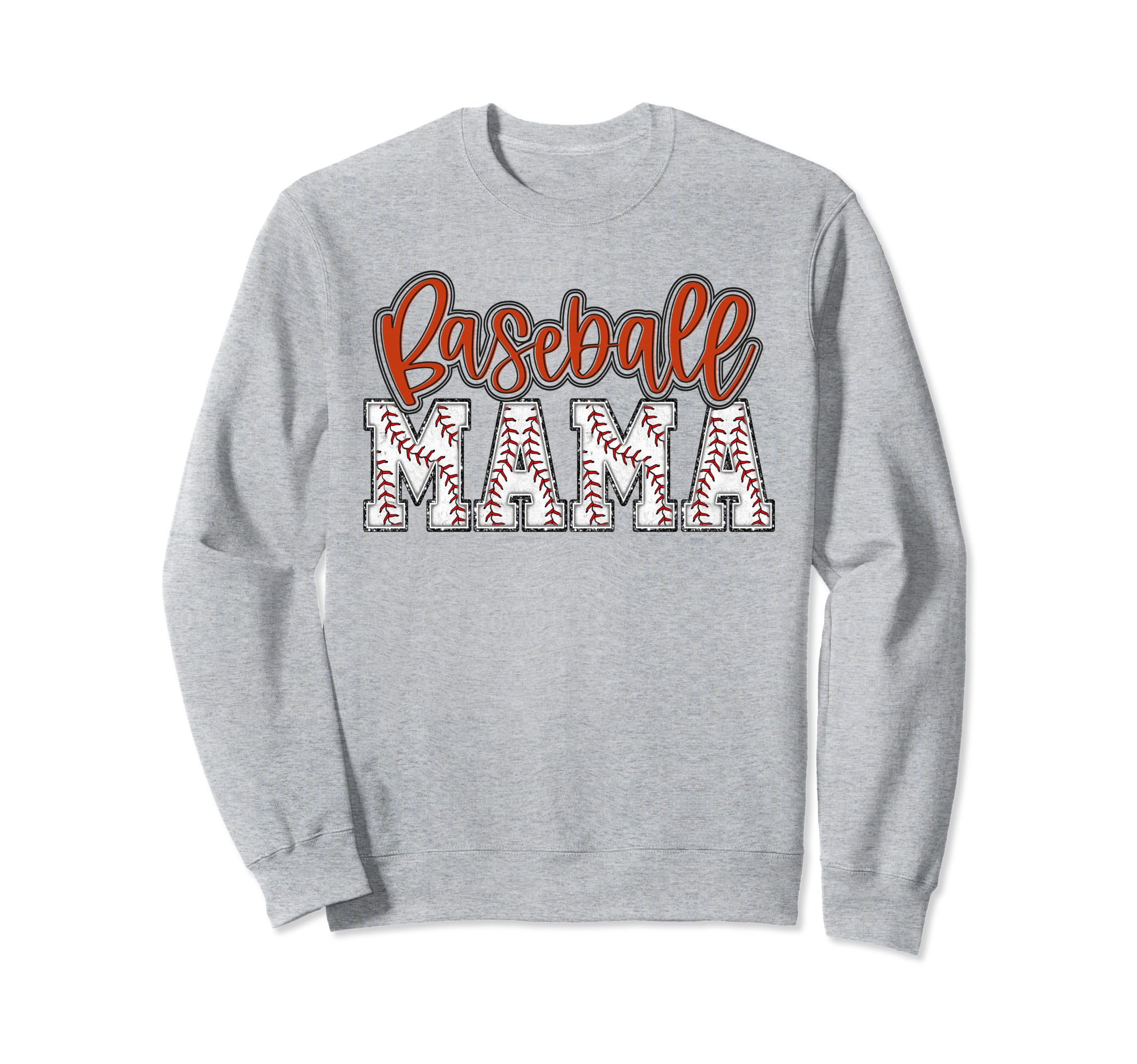 Baseball Mom Orange Baseball Mama Sweatshirt - Minimalist Print for Adults - T-Shirt, Sweatshirt, Hoodie