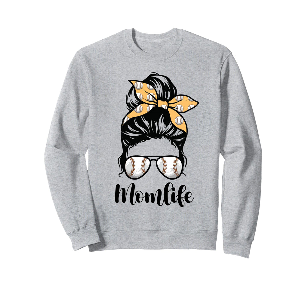 Mom Life Messy Bun Lovers Mother Sweatshirt - Graphic Print for Adults - T-Shirt, Sweatshirt, Hoodie