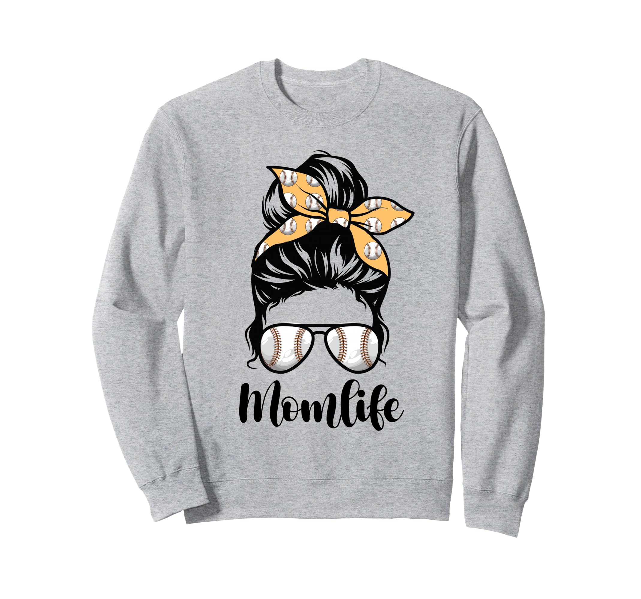 Mom Life Messy Bun Lovers Mother Sweatshirt - Graphic Print for Adults - T-Shirt, Sweatshirt, Hoodie