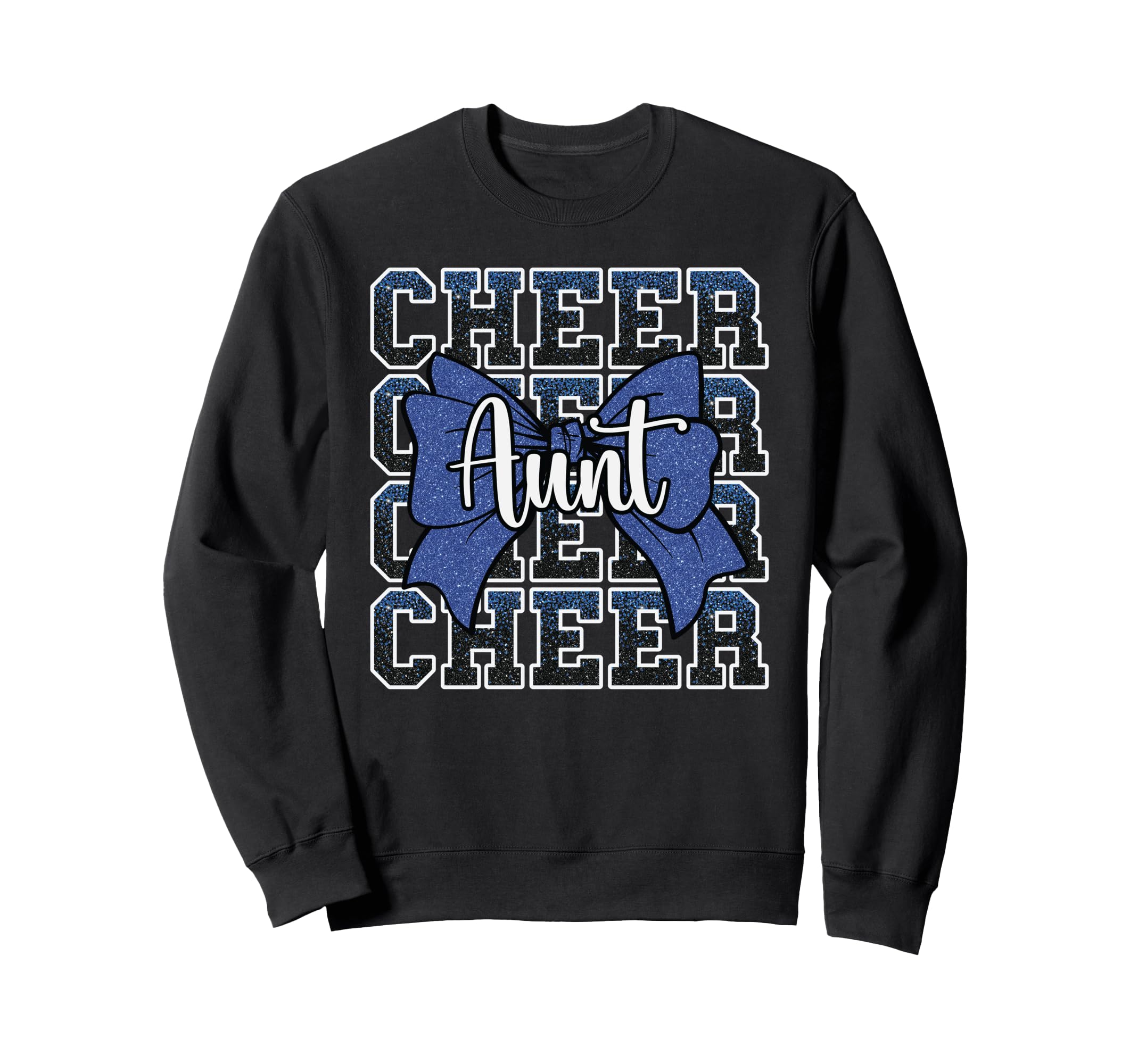 Cheer Aunt Auntie Bow Sport Sweatshirt - Fun Novelty Design for Adults - T-Shirt, Sweatshirt, Hoodie