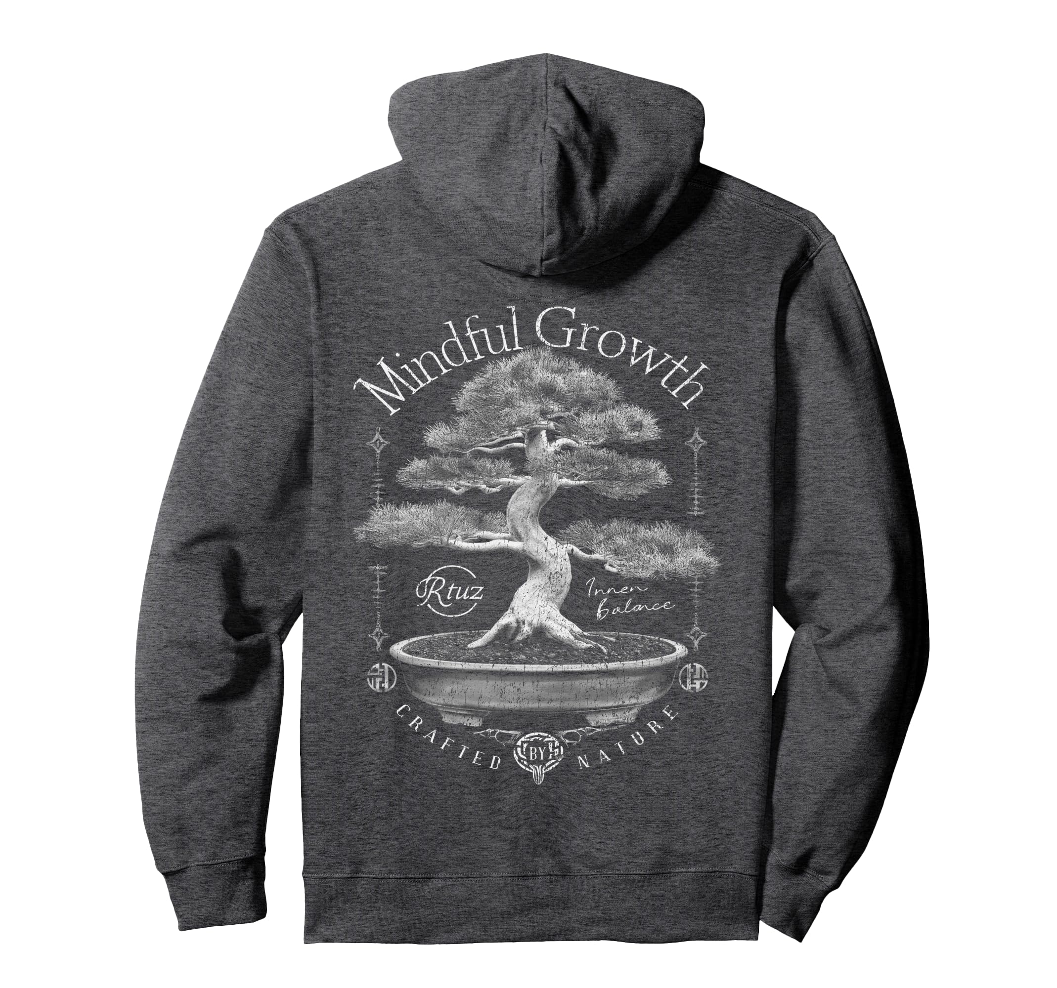 Back Y2K Streetwear Bonsai Hoodie - Novelty Apparel Unisex - T-Shirt, Sweatshirt, Hoodie
