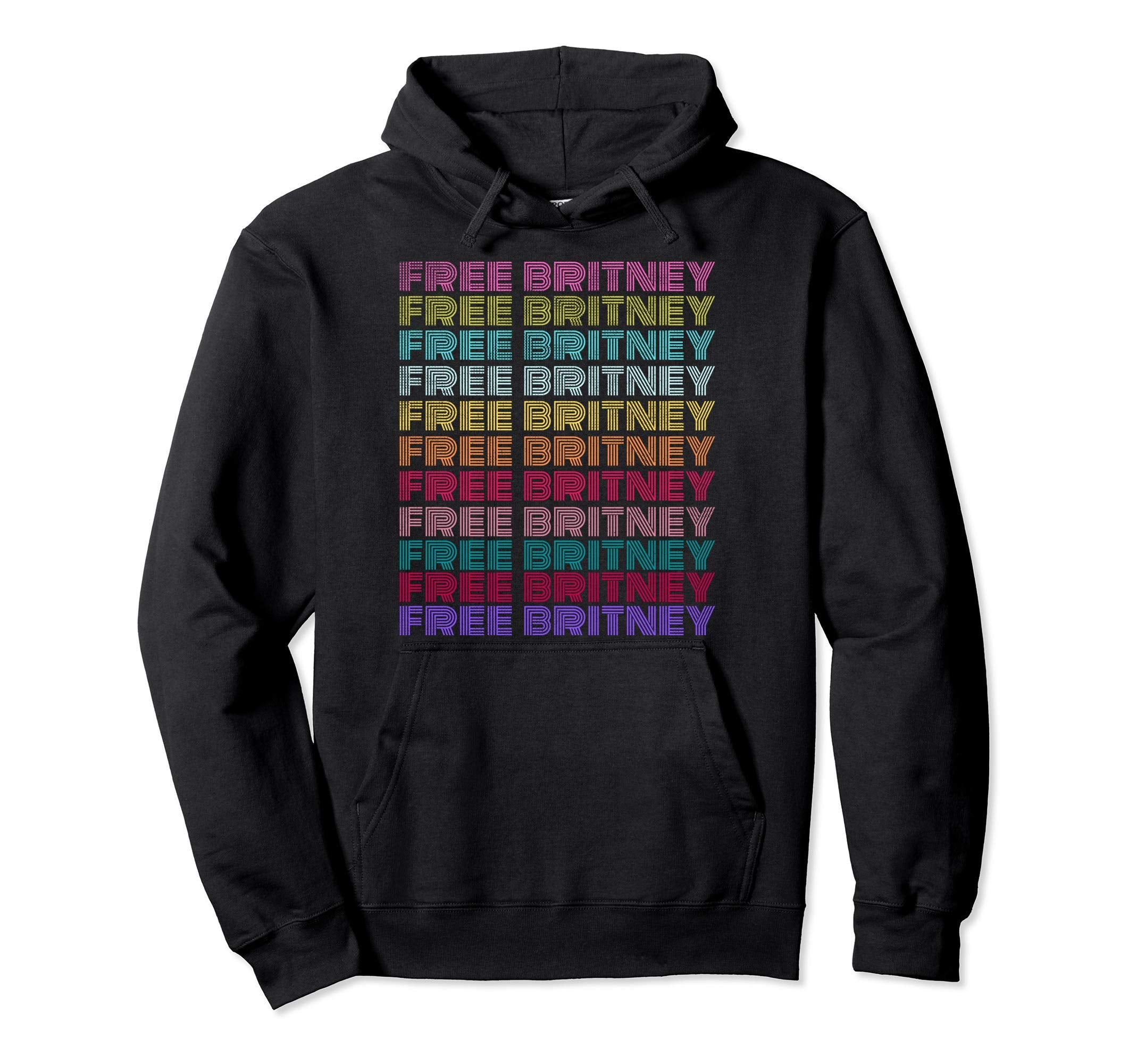 Free Britney Rainbow Distressed Hoodie - Fun Novelty Design Unisex - T-Shirt, Sweatshirt, Hoodie