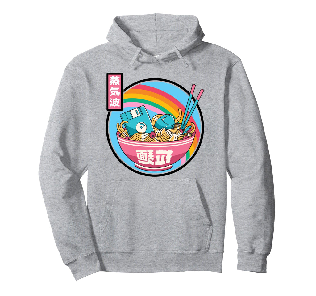 Digital Ramen Bowl Japan Pastel Hoodie - Fun Novelty Design Men Women - T-Shirt, Sweatshirt, Hoodie