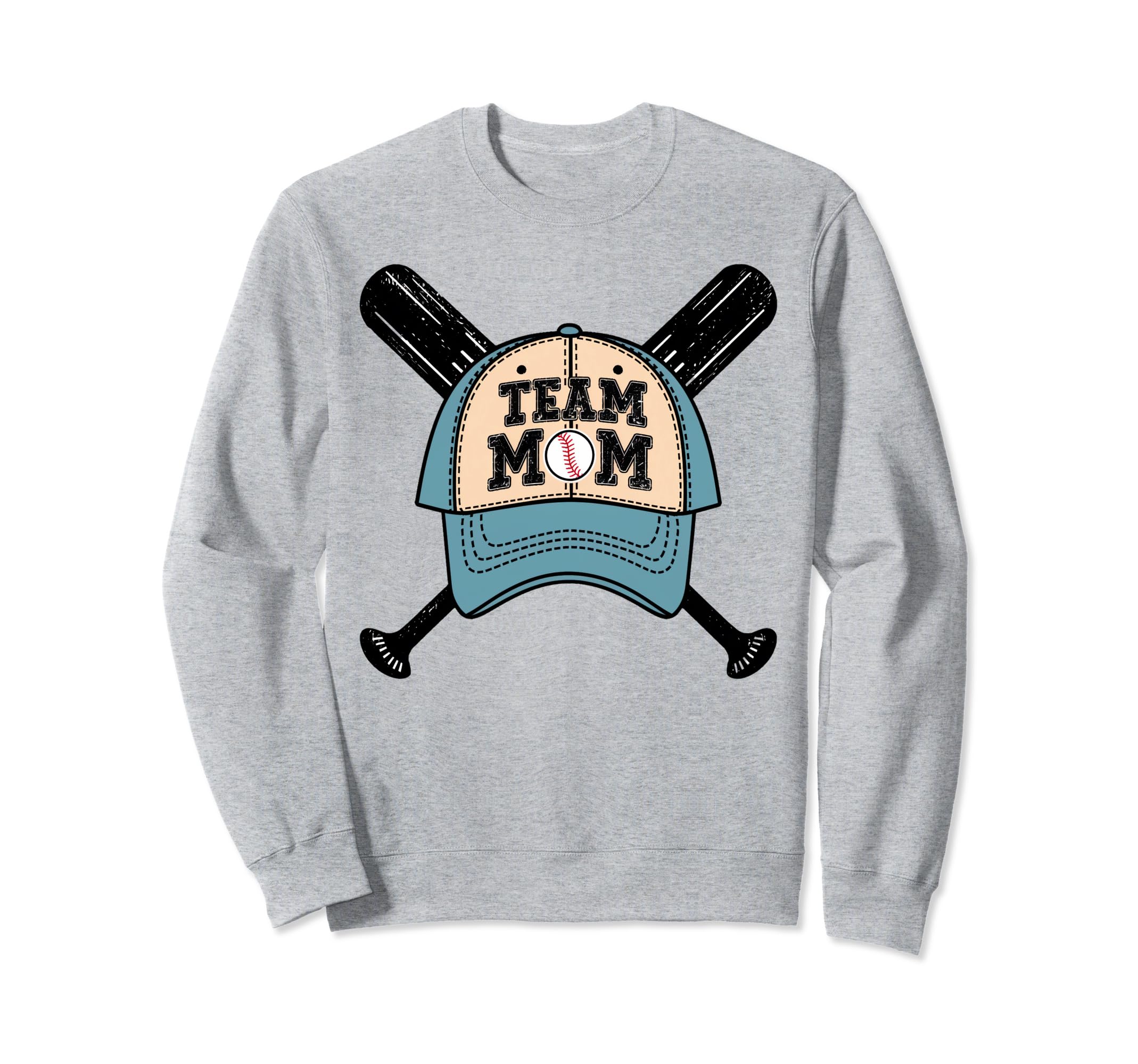 Womens Baseball Mom Mama Mothers Sweatshirt - Casual Everyday Wear Unisex - T-Shirt, Sweatshirt, Hoodie
