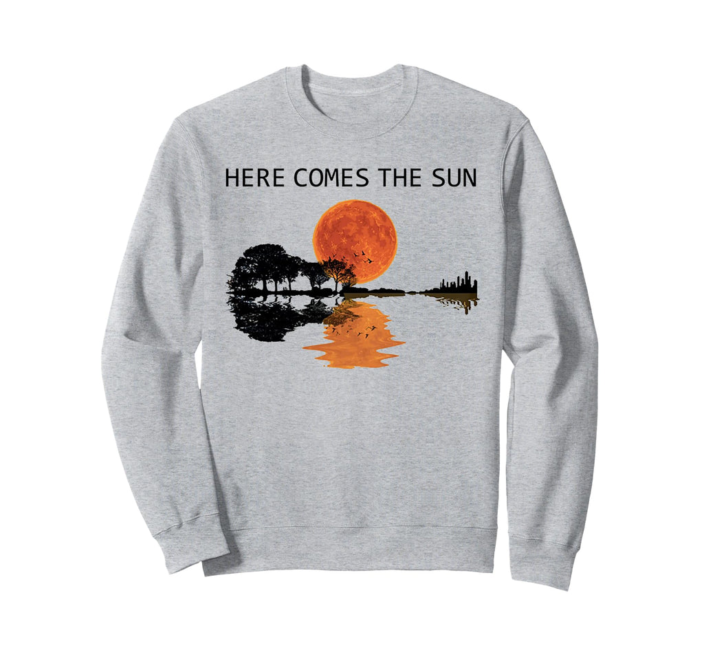 Here Comes Sun Guitar Shadow Sweatshirt - Casual Everyday Wear Unisex - T-Shirt, Sweatshirt, Hoodie
