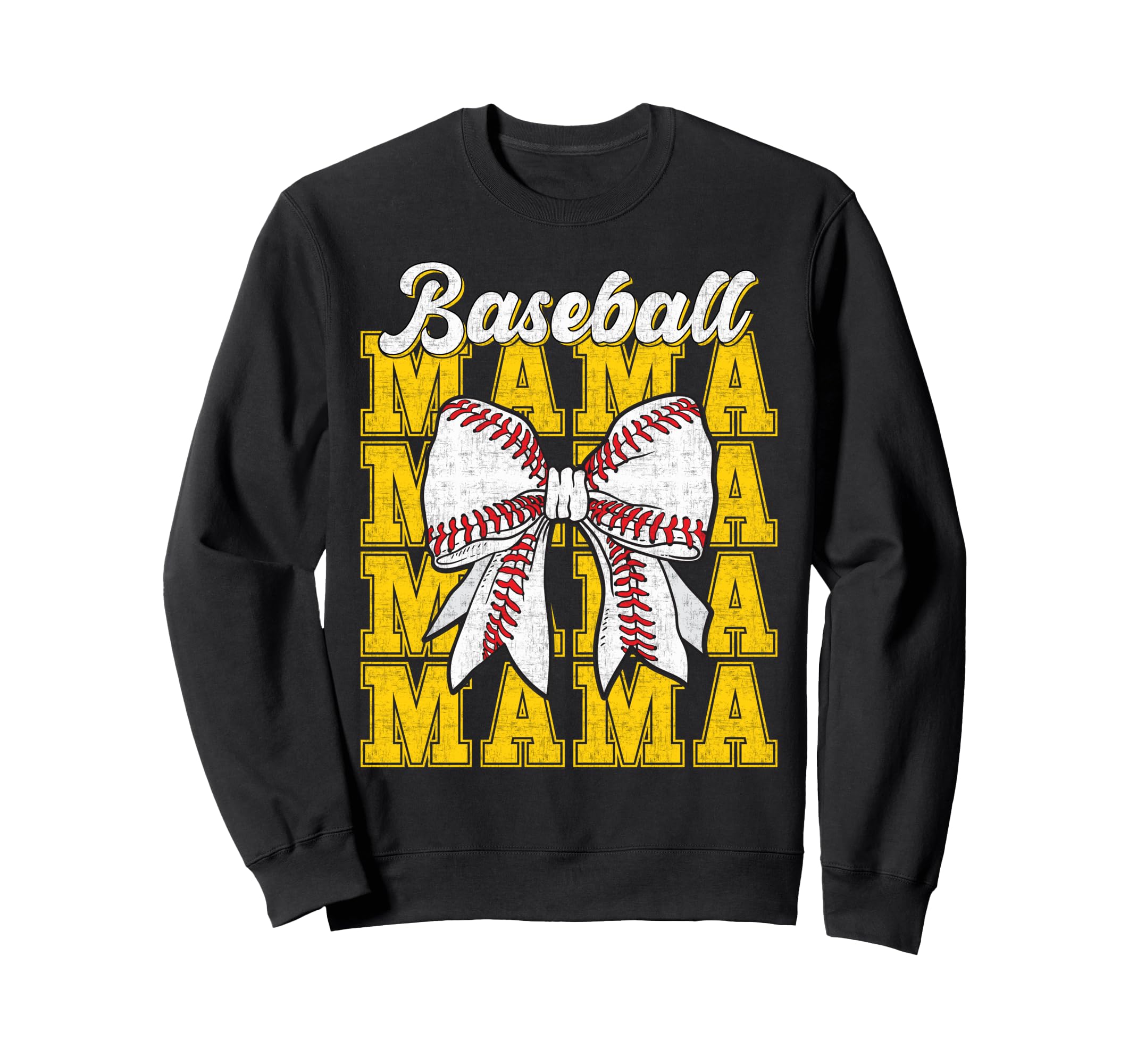 Baseball Mama Coquette Bow Game Sweatshirt - Fun Novelty Design Men Women - T-Shirt, Sweatshirt, Hoodie