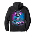 Retrowave Raccoon Dj Techno Synthwave Hoodie - Trendy Graphic for Adults - T-Shirt, Sweatshirt, Hoodie