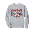Baseball Mama Patriotic Baseball Mom Sweatshirt - Unique Graphic Unisex - T-Shirt, Sweatshirt, Hoodie