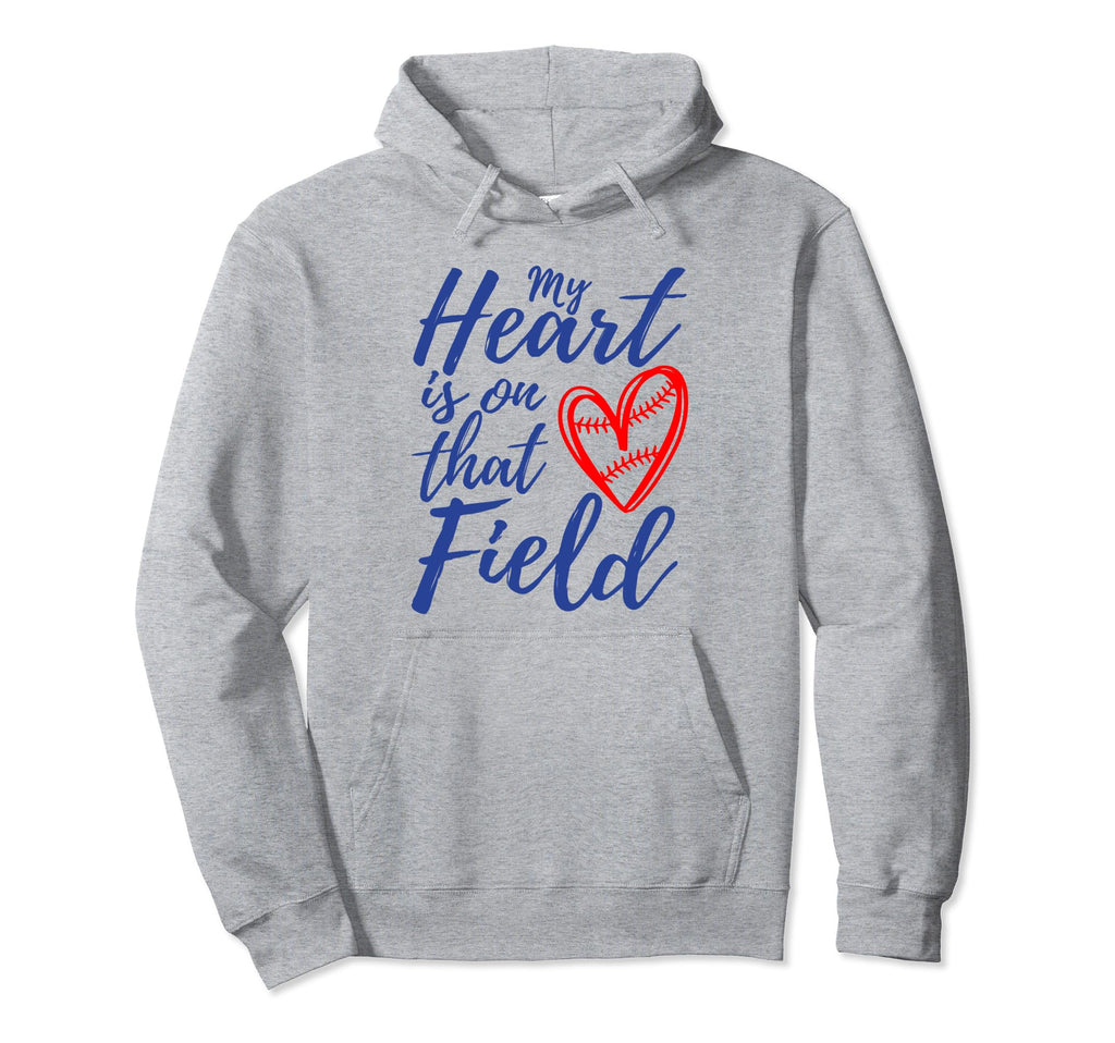 My Heart Is That Field Baseball Mama Mom Hoodie - Unique Graphic Unisex - T-Shirt, Sweatshirt, Hoodie