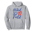 My Heart Is That Field Baseball Mama Mom Hoodie - Unique Graphic Unisex - T-Shirt, Sweatshirt, Hoodie