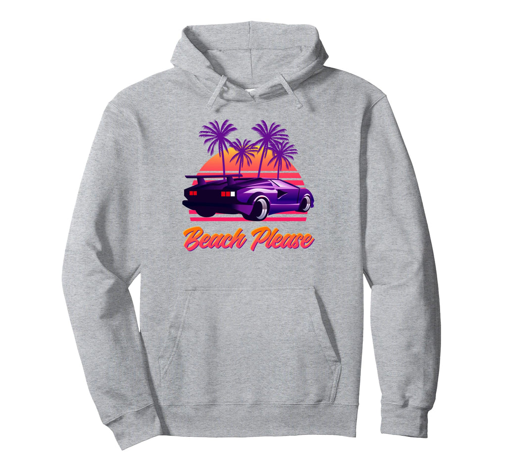 Futuristic Beach Vacay Vaporwave Hoodie - Aesthetic Graphic Men Women - T-Shirt, Sweatshirt, Hoodie