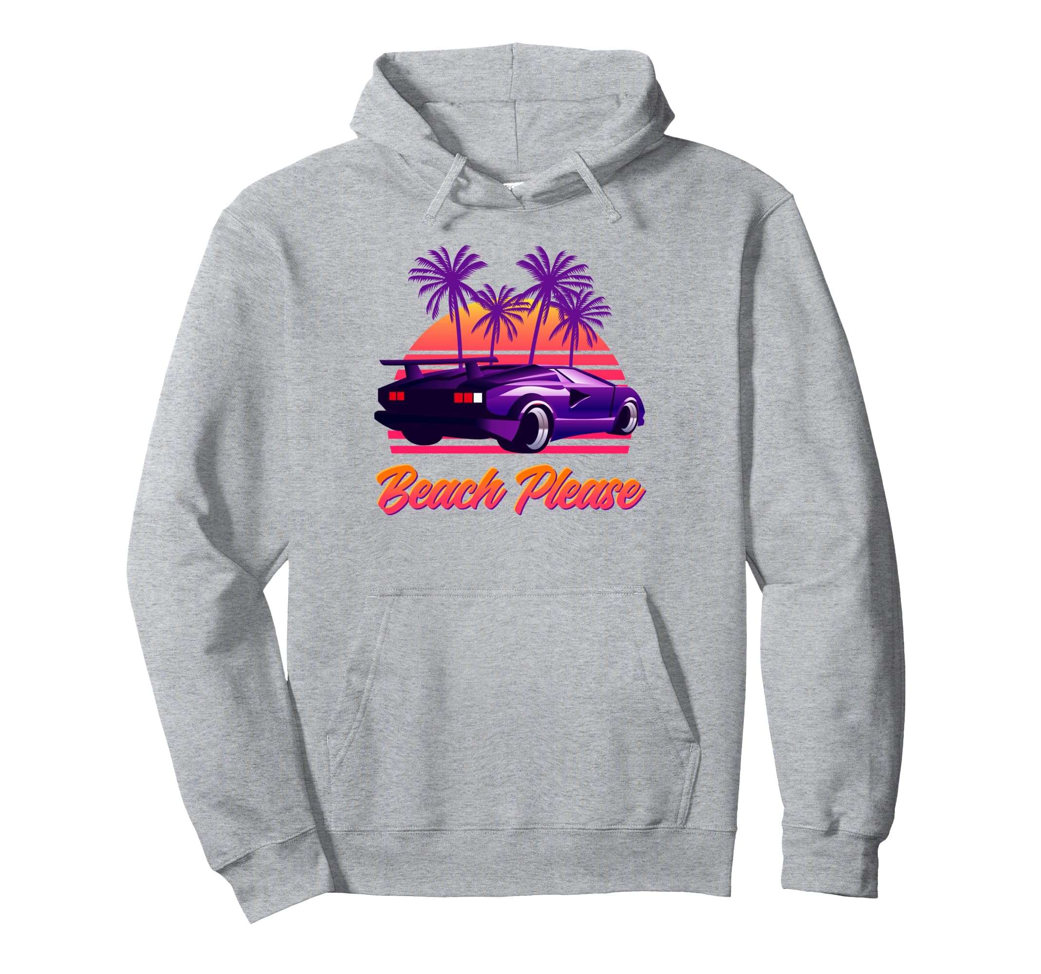 Futuristic Beach Vacay Vaporwave Hoodie - Aesthetic Graphic Men Women - T-Shirt, Sweatshirt, Hoodie