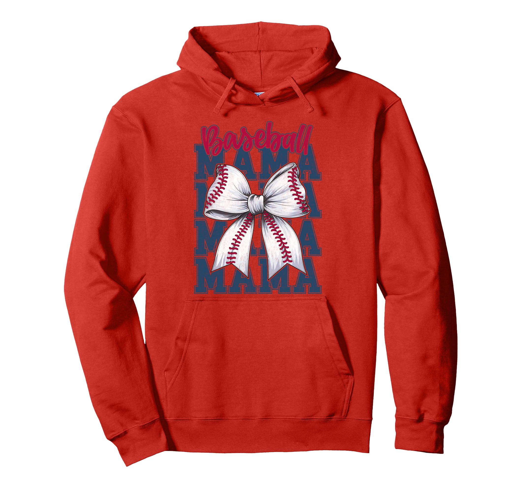 Baseball Mama Coquette Bow Game Day Baseball Hoodie - Graphic Print Unisex - T-Shirt, Sweatshirt, Hoodie