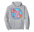 Axolotl Drinking Strawberry Milk Hoodie - Custom Art Print for Adults - T-Shirt, Sweatshirt, Hoodie