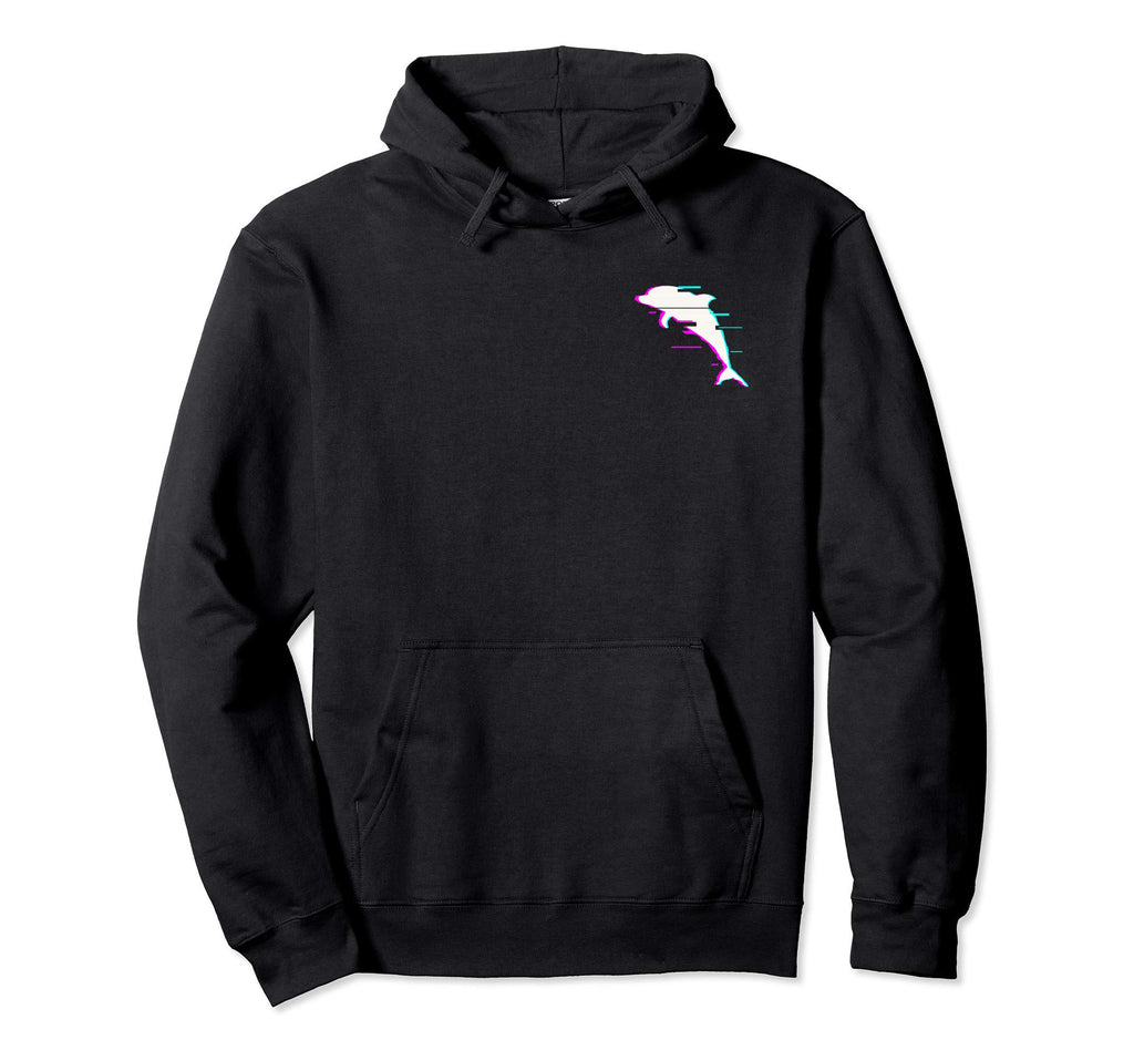 Dolphin Aesthetic Vaporwave Dolphin Hoodie - Custom Art Print Unisex - T-Shirt, Sweatshirt, Hoodie